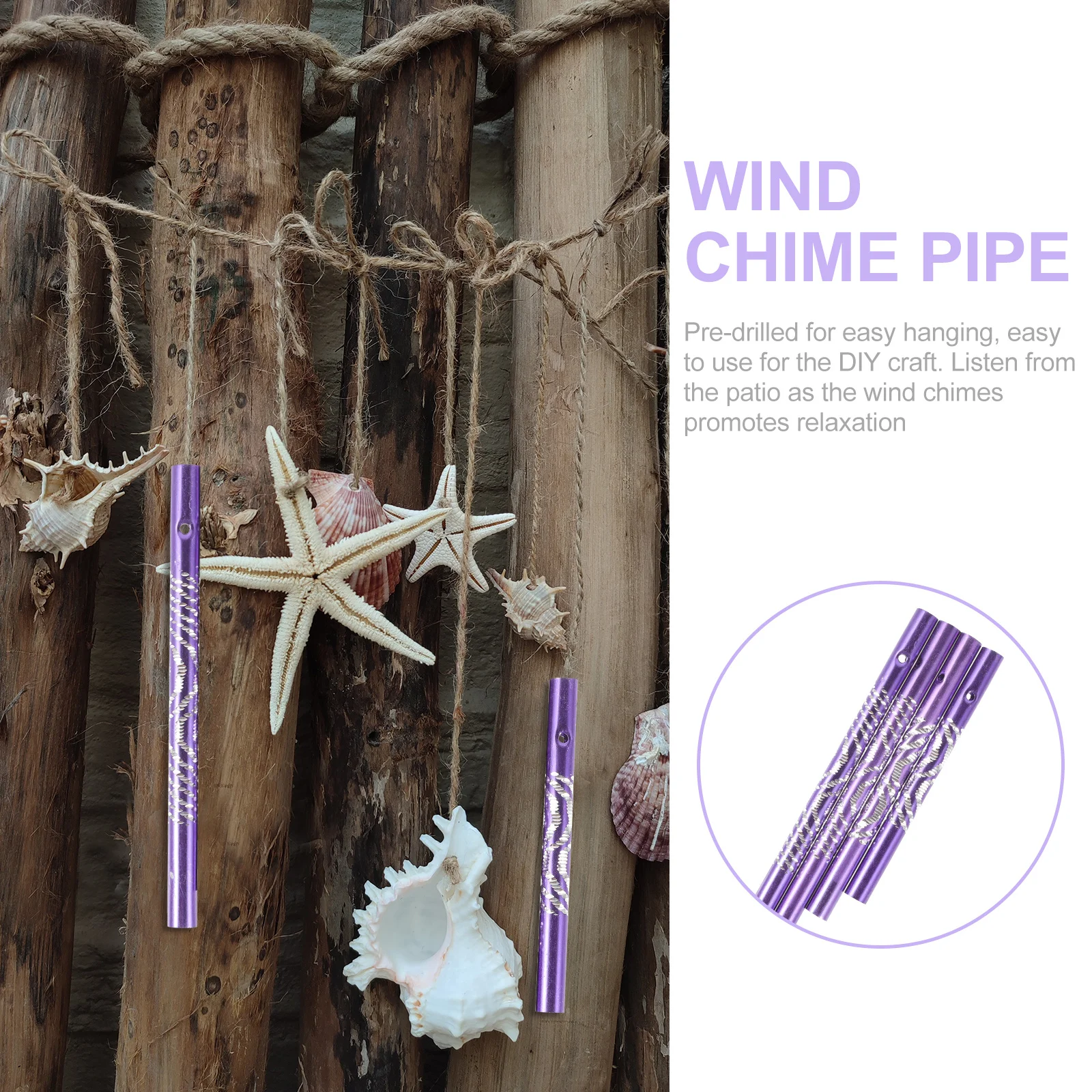 

24Pcs Wind Chime Metal Tubes Pre-Drilled for Easy Hanging DIY Craft Projects Relaxing Garden Decor Elements DIY Wind Chime Tubes