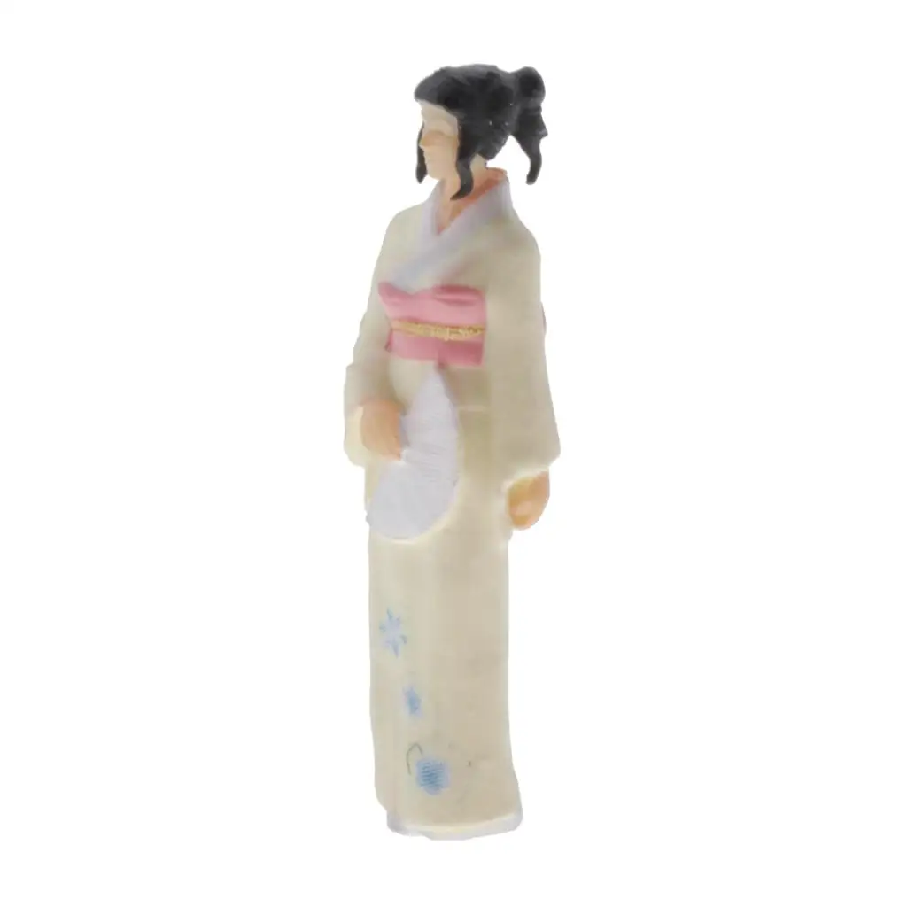 1/64 Japanese Women Mini Figure PVC People for Matchbox Sand Table Group