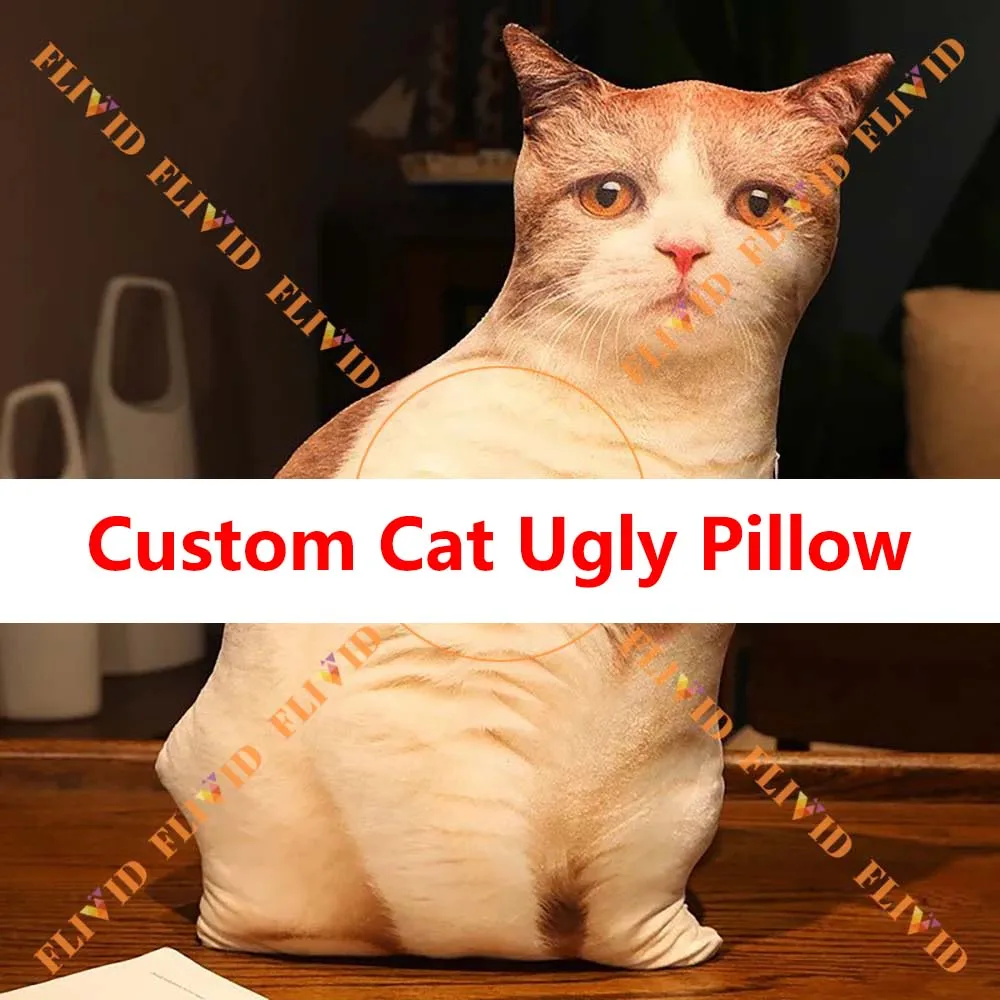 

Personalized Animals Custom 3D Pet Cat Ugly Pillow Creative Gift Sofa Throw Pillow Customized Dog Pillow Animal Memorial Cushion