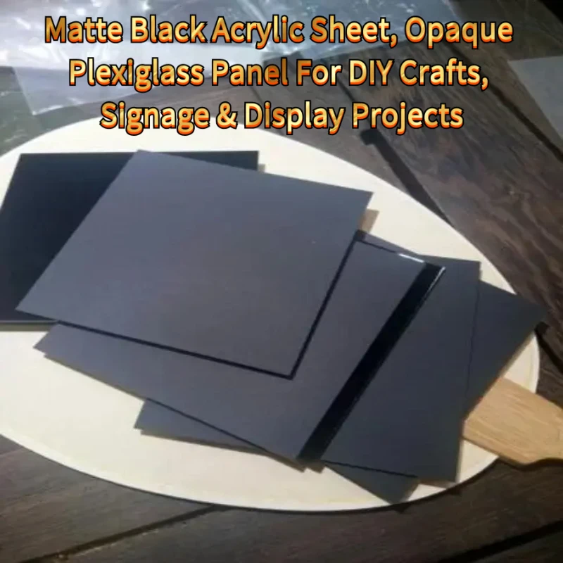 Matte Black Acrylic Sheet, Opaque Panel Crafts, Signage & Display Projects