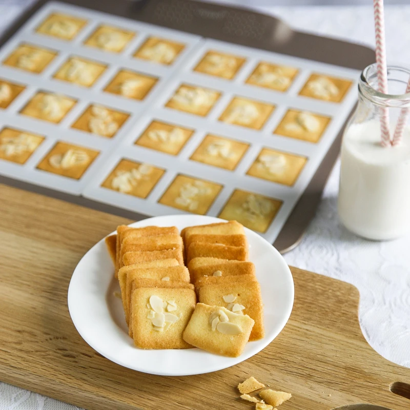 Biscoito Em Forma De Coração e Molde De Chocolate, Redondo, Quadrado, Biscoito, Amêndoa, Crisp, Ferramenta de Cozimento