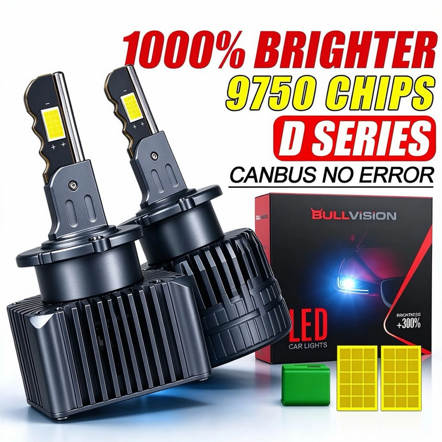 D1S LED Headlight Canbus 30000LM D3S D4S D2S D8S Auto Bulbs Two-sided D1R D2R D8R D3R D4R Car Lamp Xenon HID 6000K 12V 24V 2PCS