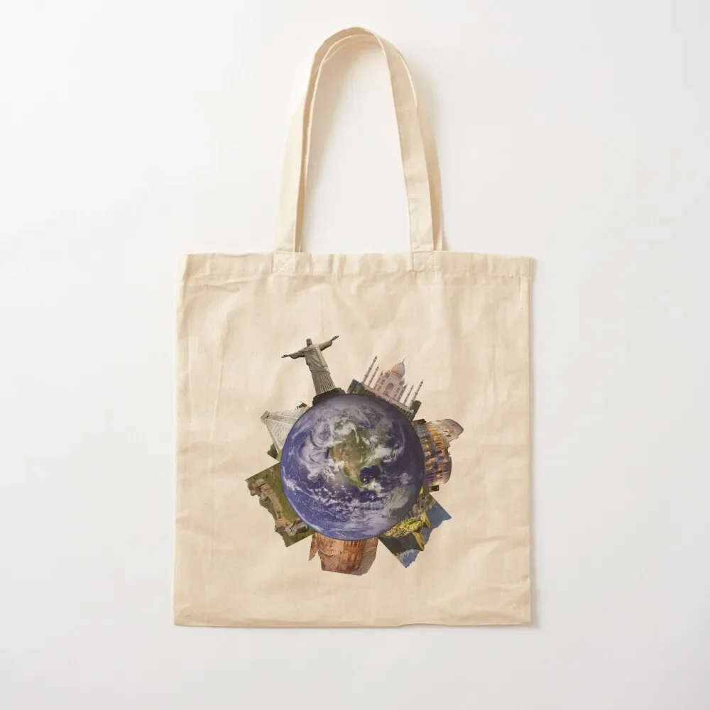 

New Seven Wonders Of The World Poster Tote Bag eco pack Shopper shopping trolley bag Tote Bag