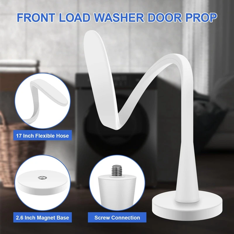 Front Load Washer Door Prop, Stable And Durable Washing Machine Door Prop Open, Easy To Use Washer Door Prop White