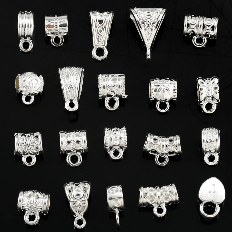 20-40pcs silvery color Zinc Alloy Bead DIY big hole metal connector Beads Fits Charm Bracelets Necklaces Pendants making R224