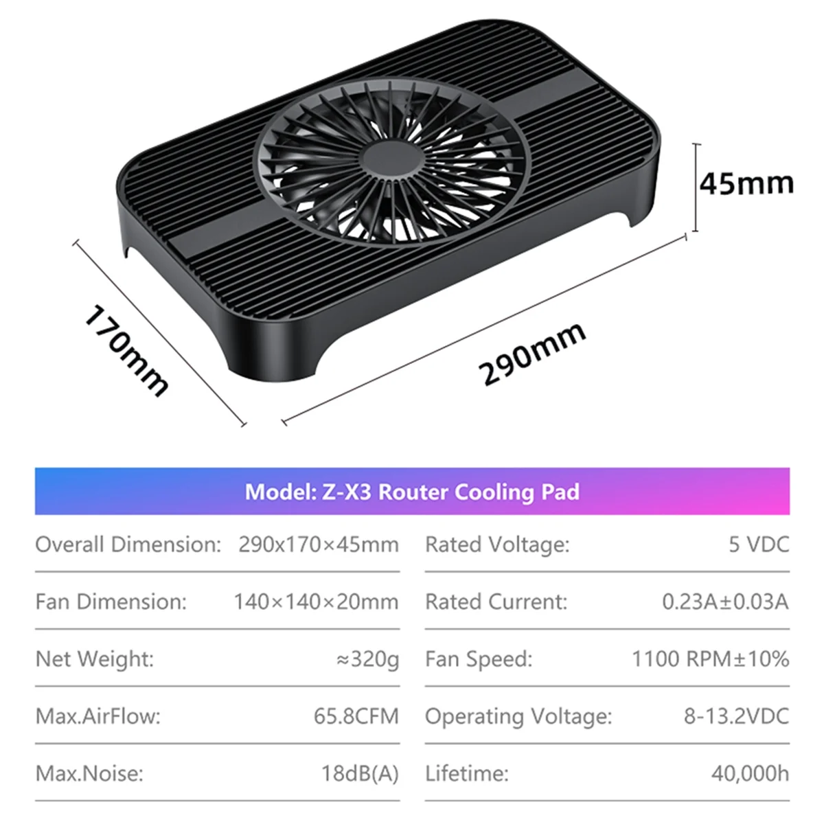 A10Z-Router Cooling Pad Heatsinks Cooling Fan are Used in Tv Boxes/Routers, Desktop Portable