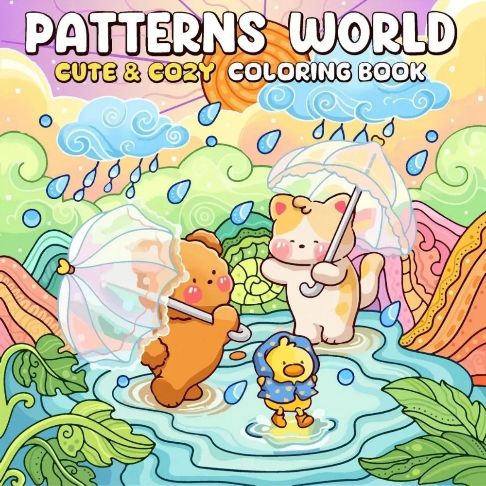 Creative Cartoon Coloring Book Educational Painting Gift Paperback Stress Relief Doodles Book for Adults And Teens
