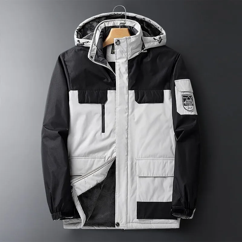 Windproof Cold Resistant Padded Jacket Men Cashmere Thick Warm Coat 2026 Autumn Winter Casual Loose Waterproof Large Size M-9XL