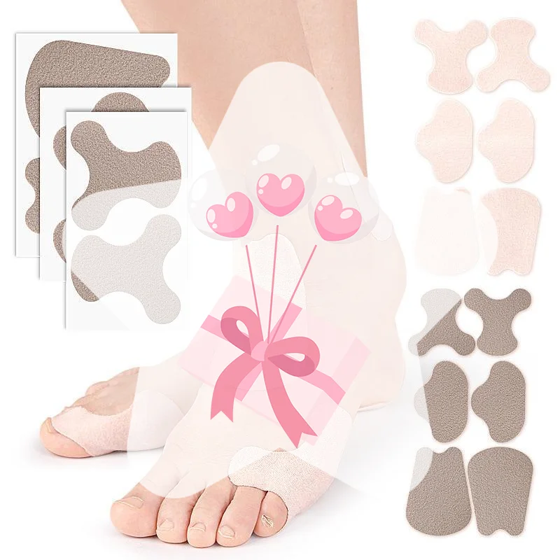 2Pcs Foot Protection Pads Self Adhesive Anti Friction Patches Prevent Blisters Cushion For Heel Toe Ankle High Heels Shoes Wear