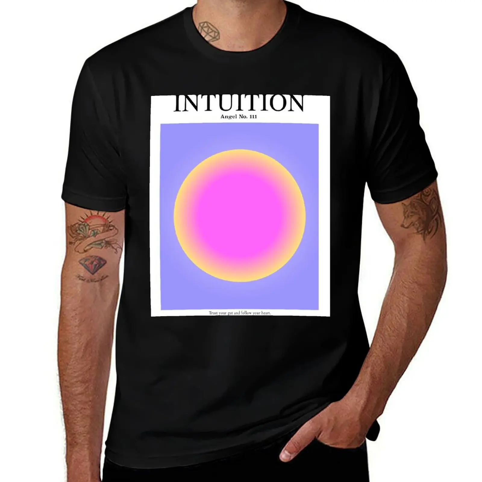 T-shirt Gradient Angel Numbers : Numéro d'ange 111 - Intuition (violet et rose) T-shirt basique respirant de couleur unie
