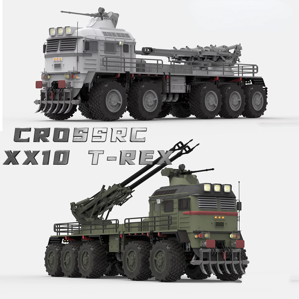 RC 1/10 CROSSRC XX10 T-REX Tyrannosaurus Rex Armored Vehicle Military Model RC Simulation Military Vehicle Off-road Model Kit