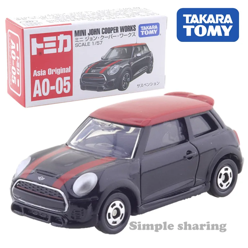 Takara Tomy Tomica Asia oryginalna AO-05 MiniJohn Cooper Works (azja Ver.) 1/67 zabawki ze stopu Model odlewany Metal pojazdu silnikowego