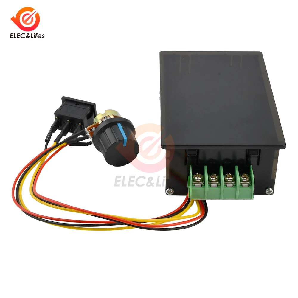 LCD Digital Display 0~100% adjustable DC 6-60V 0-20A DC Motor Speed Controller Regulator PWM 6V 12V 24V 48V Forward Backward