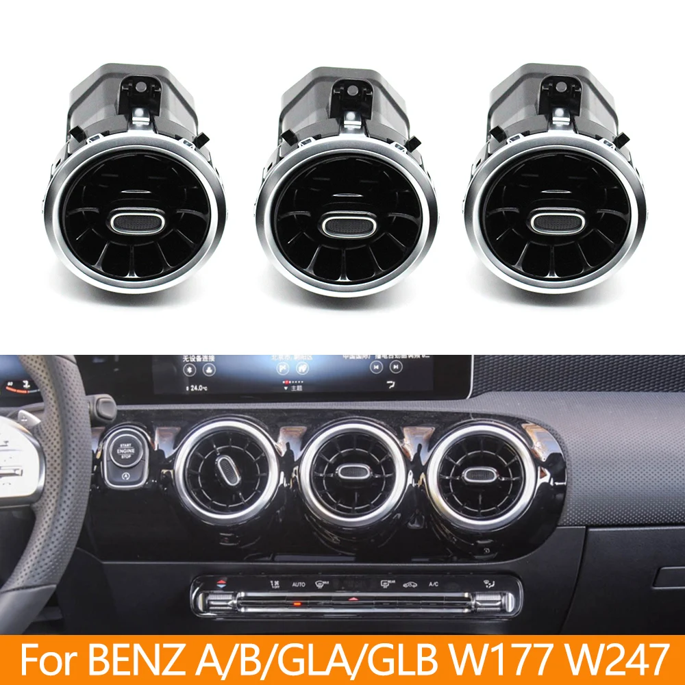 Dashboard Central Air Conditioner AC Vent Grille Outlet Assembly For Mercedes Benz A B GLA GLB Class W177 W247 2019-2023