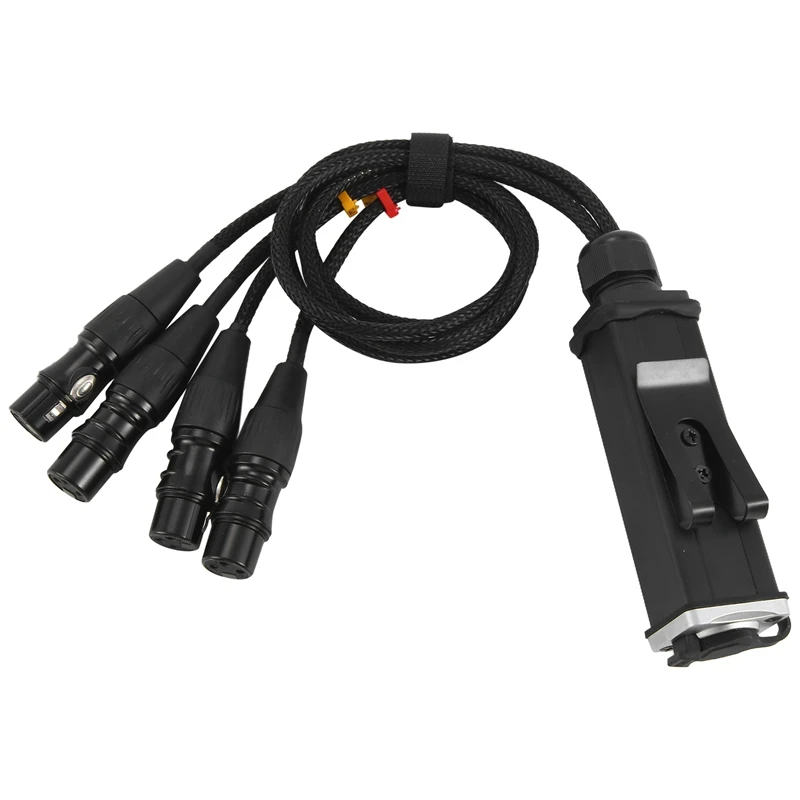 ABAC-RJ45 CAT5 Shielded Cable To 4 Channel 3-Pin XLR Female Connectors Multi-Network Receiver Cable For Stage Studio