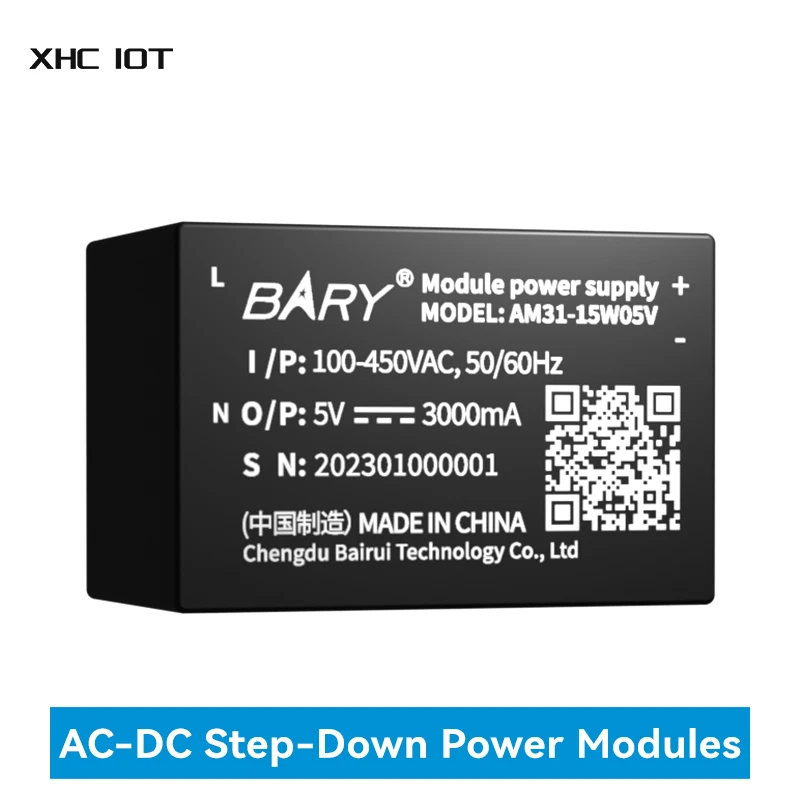 AC-DC Step-Down Power Supply Module XHCIOT AM31-15W05V Ultra Low Power Low Ripple Input 85-450V Output 5V 2400mA