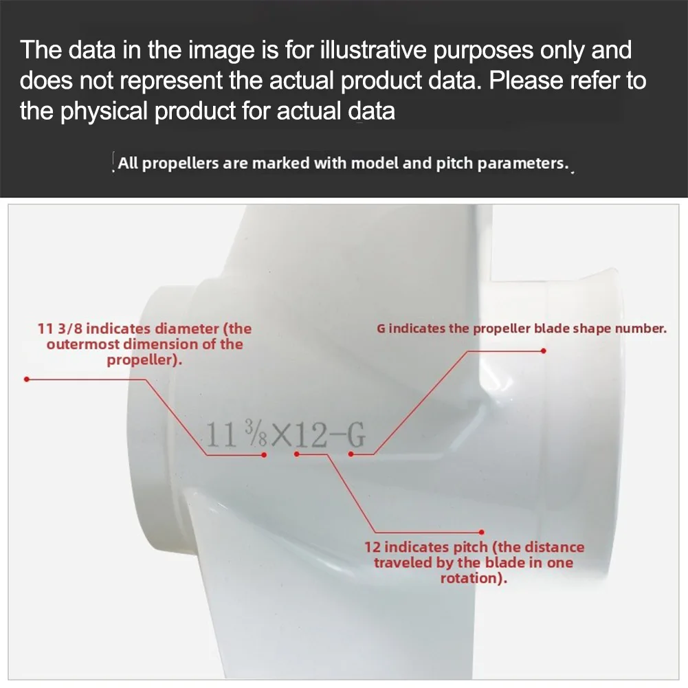 Marine Thrust Propeller White for outboard Motor Propeller Enhanced Strength Fuel Efficient For Recreational Boating