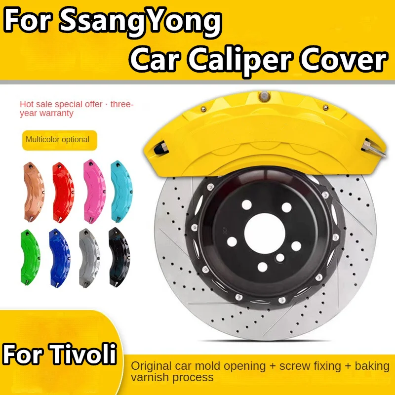 For Ssangyong Tivoli Brake Caliper Cover Aluminum Alloy Front Rear Wheel Modification Kit Fit 1.6L 2015