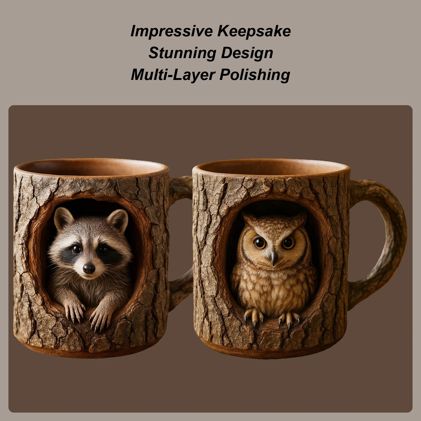 

11 унций, новинка, кофейные кружки с изображением дерева, 3D кружка, многоразовые чашки для напитков для утренней rutтини, личная коллекция для мужчин и женщин, работа