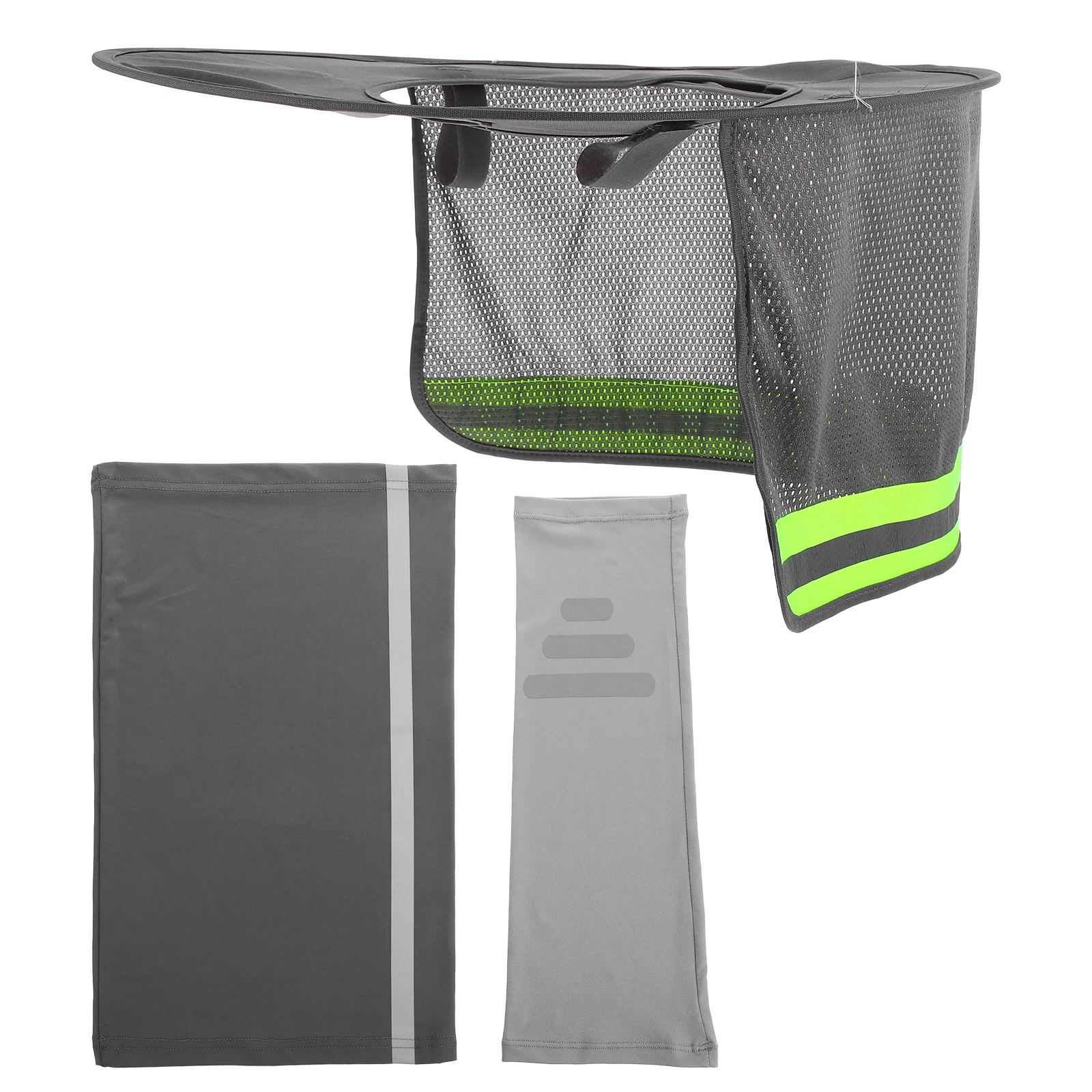 1 مجموعة قبعة صلبة الرقبة الظل الرقبة الستارة الشمس حماية تنفس شبكة الستار قابل للتعديل شريط مرن البناء السلامة في الهواء الطلق #1