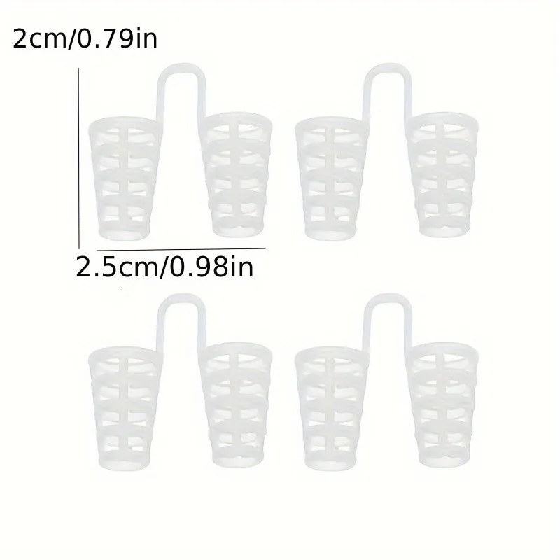 20pcs (20pcs) Mini Anti-Snoring Nose Clips - Adhesive Snoring Device, Stop Snoring Aid for Sleep, Non-Prescription Nasal Strips