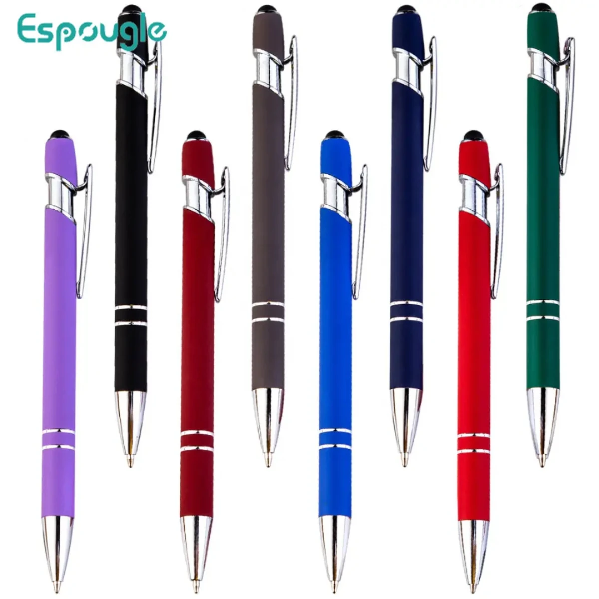 Bolígrafo de Metal de 200 Uds., lápiz capacitivo para pantalla táctil, papelería, bolígrafos de escritura para oficina y escuela