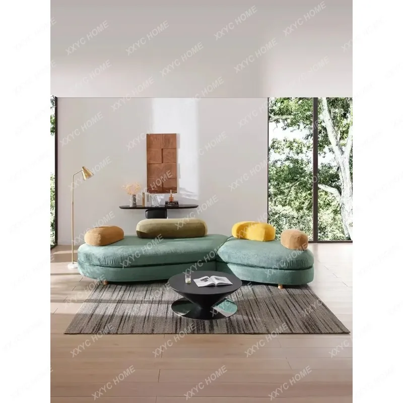 XX  cream style, design, large flat layer love, fabric module sofa