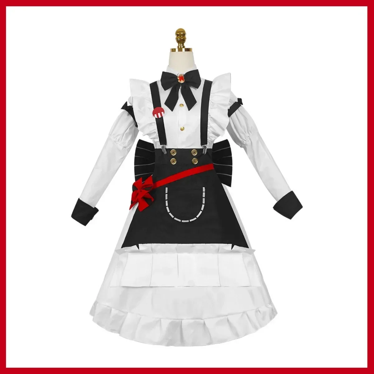 أنيمي لعبة هونكاي تأثير 3 تيريزا نهاية العالم تأثيري حلي شعر مستعار الأبيض لوليتا تنورة خادمة فستان امرأة Kawaii عيد الميلاد البدلة