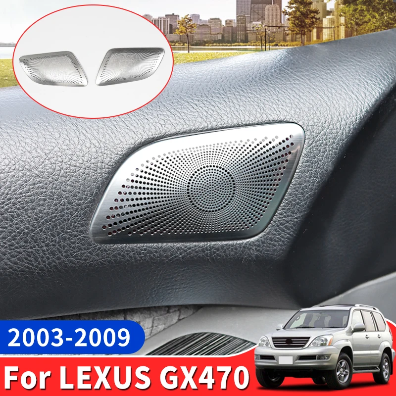 2003-2009 For Lexus GX 470 GX470 2008 2007 2006 2005 Interior Modification Accessories Car Door Audio Speaker Cover Decoration