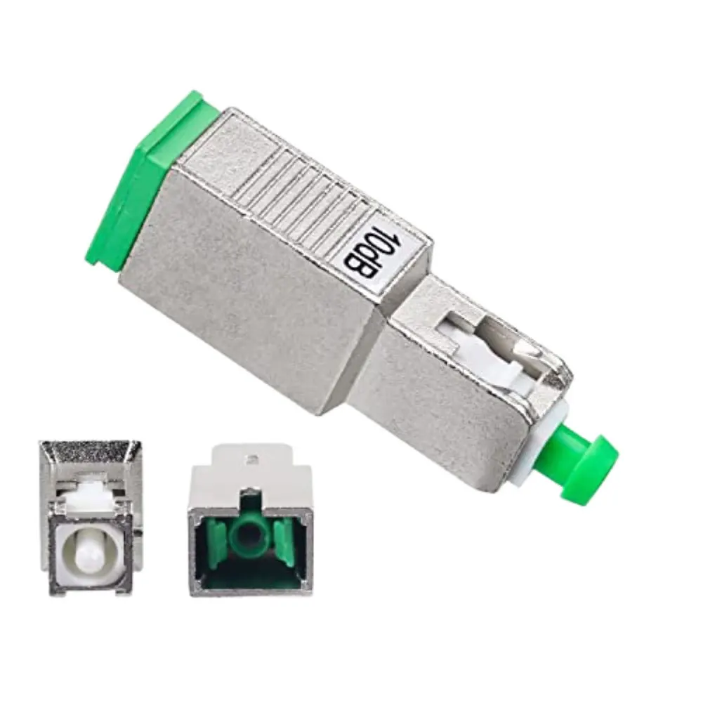 10pcs SC/APC 10dB Fiber Optic Attenuators for Optical Signal Level Regulation in For broadcasting and TV Networks