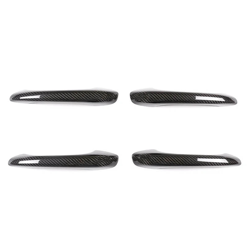 For Porsche Macan 2014-2023 Dry Carbon Fiber Car Exterior Door Handle Cover Trim Sticker Accessories (Without Holes)