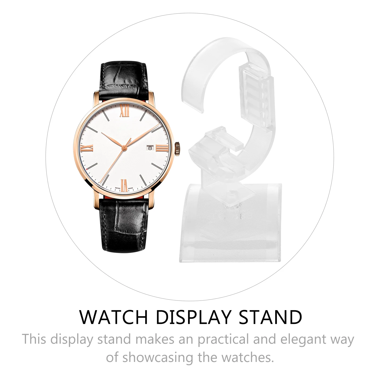 

2 pcs Watch Stand Display Bracket Acrylic Adjustable Jewelry Holder for Men Women Bracelet Bangle Stand Showcase Storage