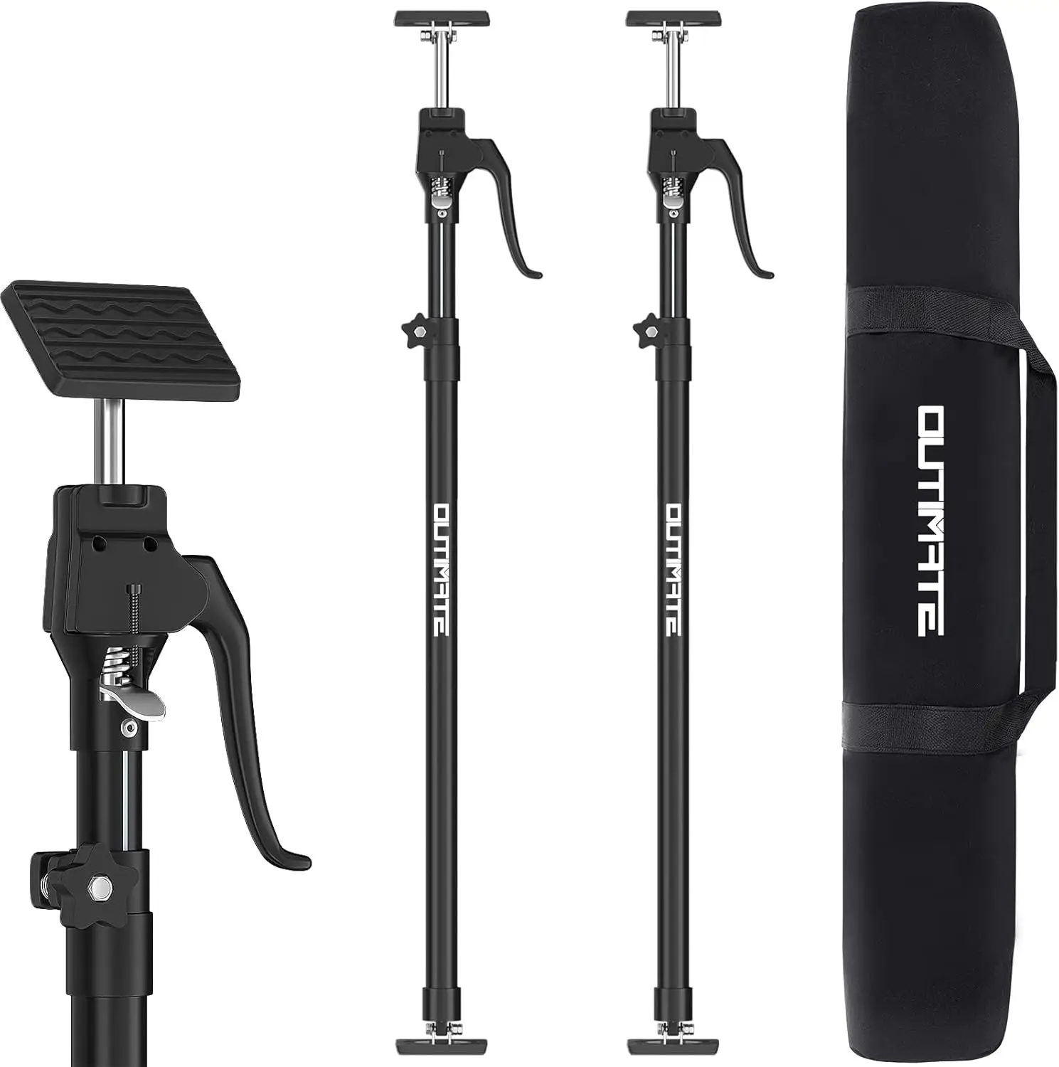 

Heavy-Duty Cabinet Support Pole, Adjustable from 49-1/5" to 114-1/5", 154 LBS Capacity, 2-Piece Set for Easy Installation