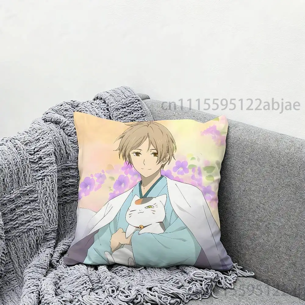 N-Natsumes Book of FriendsNatsume Yuujinchou Throw Pillow Case 40x40cm Decoration DIY Square Chair Pillowcase Pad Cover