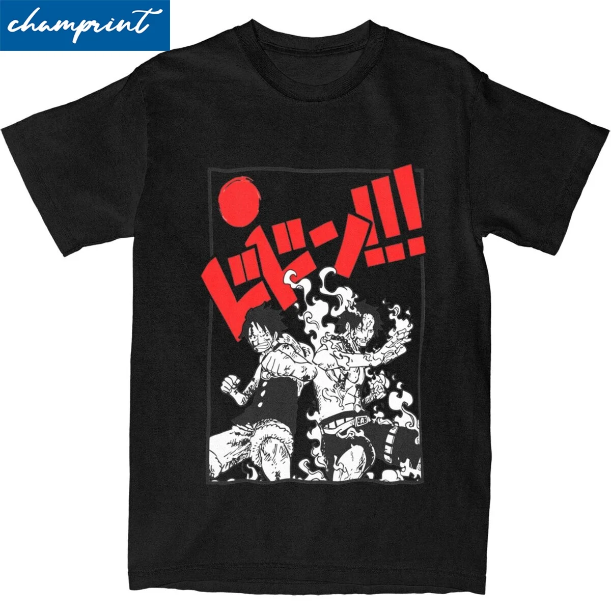 One Piece Lufft And Ace T Shirt Men Cotton Top Tee Ullzang Round Neck Short Sleeve