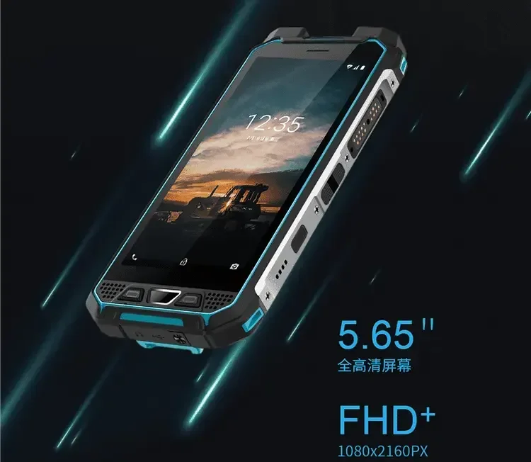 Aoro M5 Dmr Uhf atau Vhf Talkie Walkie Ponsel Pintar dengan Pelacakan GPS Ip68 3G 4G Casing Ponsel Kasar Walkie Talkie