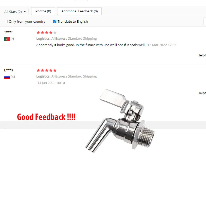 Edelstahl Bierfass Wasserhahn Wasserhahn 200psi für Homebrew Fass Fermenter Wein Bier Getränk Saft Spender Zapfen Getränk 1/2''