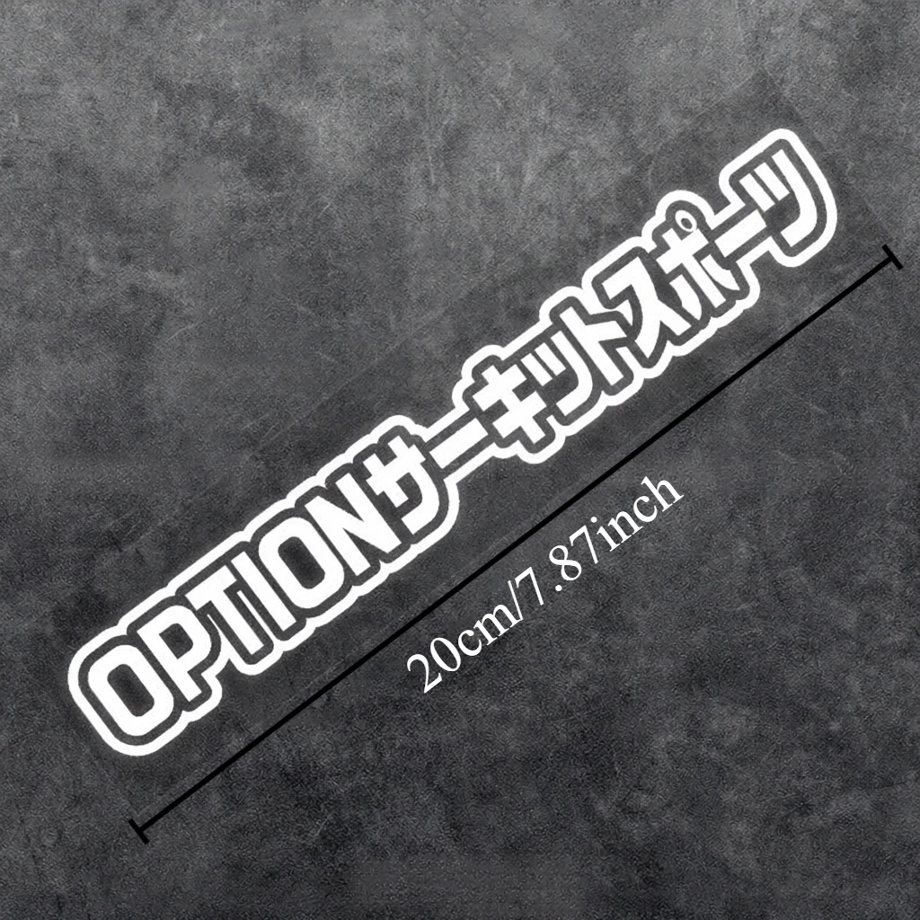 JDM OPTION Matte Sticker for Motorcycle Fairing,Helmet,Tank,Scooter,Bike,Window,Bumper