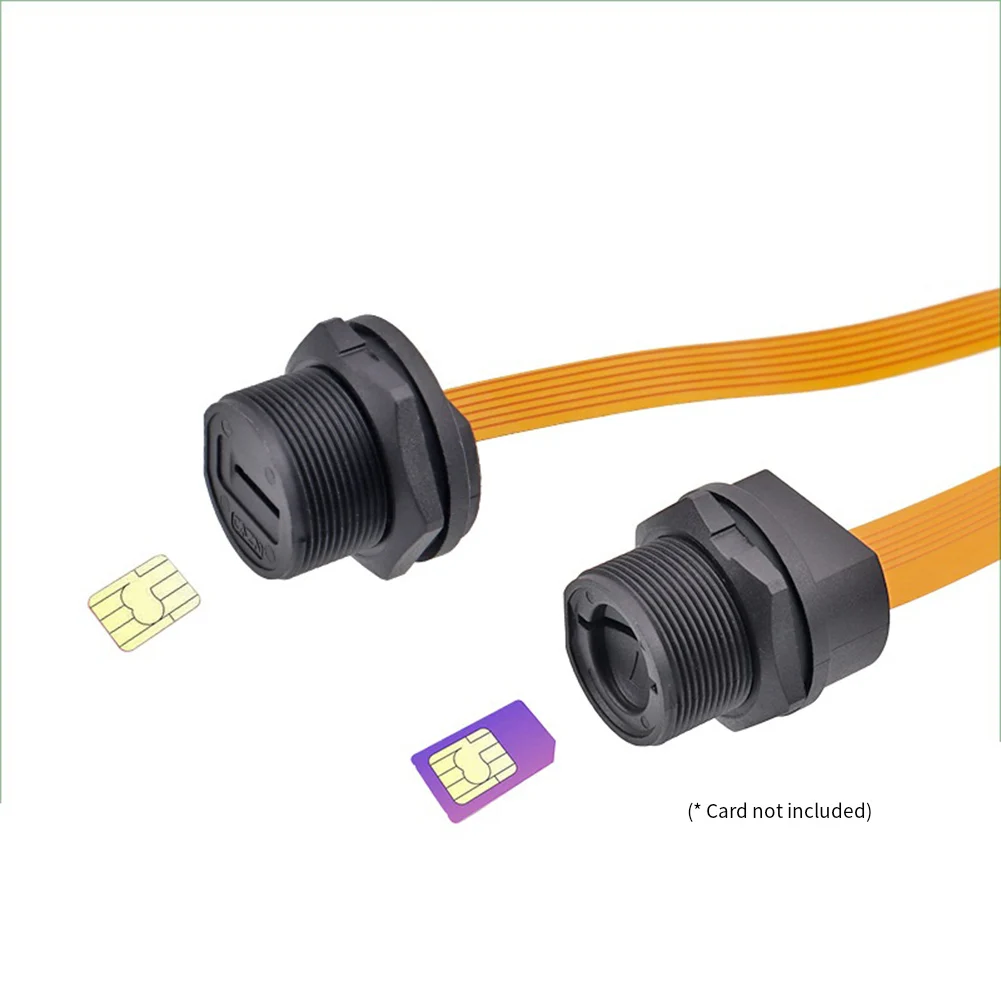 

1PC IP67 Waterproof Connector Threaded SIM Interface Socket SIM Male Straight Head 0.2M E13 Threaded Waterproof Connector