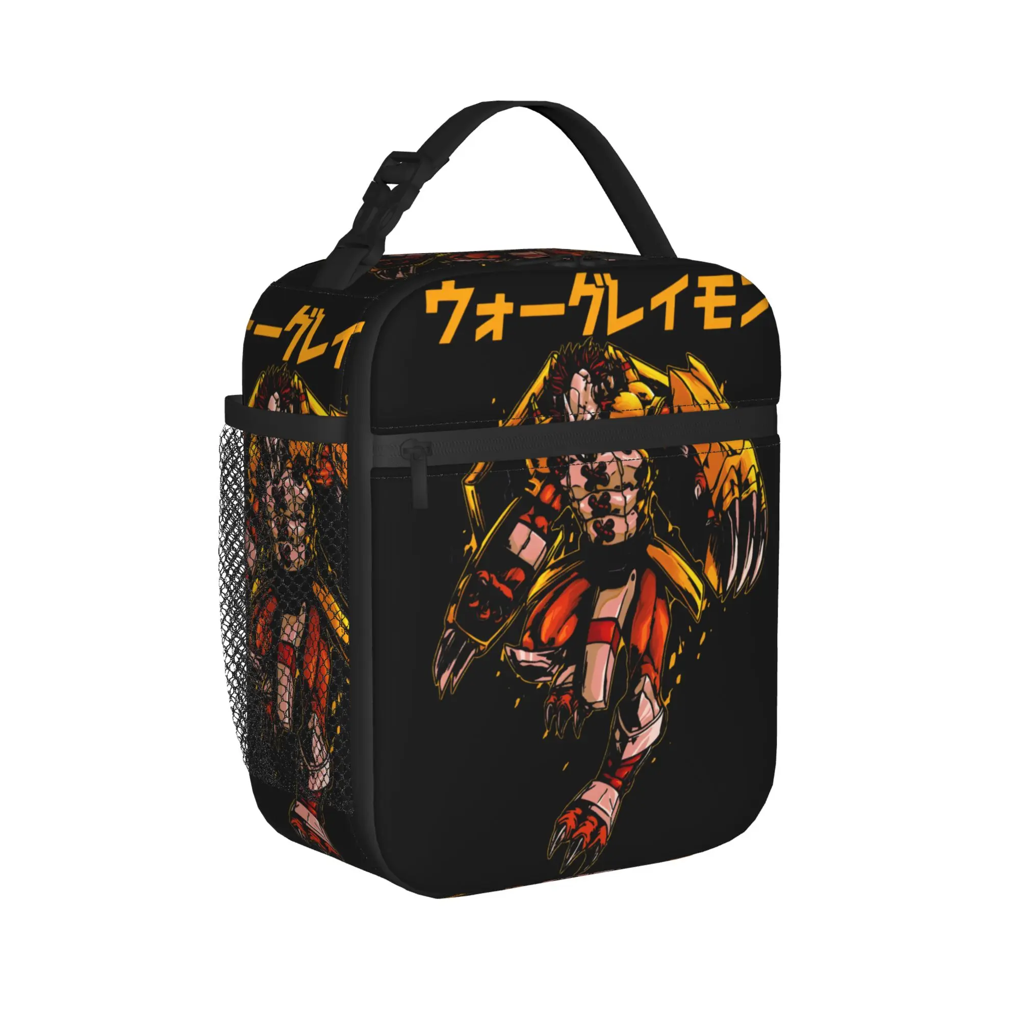WarGreymon Dragon Monster Lunch Bag For Unisex Lunch Box Retro Travel Cooler Bag Portable Zipper Oxford Thermal Lunch Bags