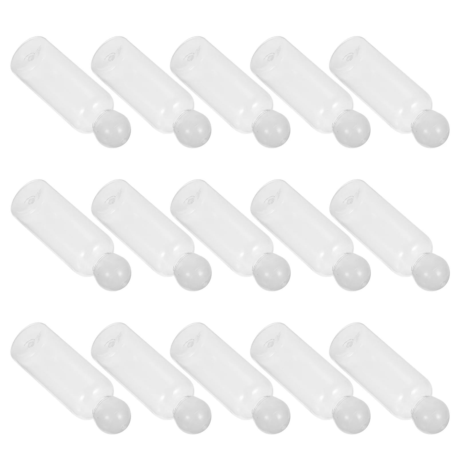 

15Pcs 50ml High Quality Plastic Refillable Travel Sub Bottles with Mushroom Cap for Shampoo Lotion Cosmetics Storage