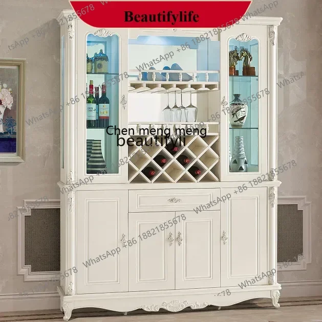 D178  Living room beige, modern simple multi-functional locker, porch cabinet European style