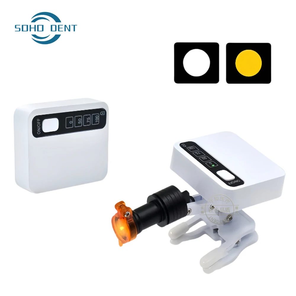 Dental 5W Headlight with Rechargeable 2 Batteries Clip Type Dental Oral Cavity Adjustable Lamp