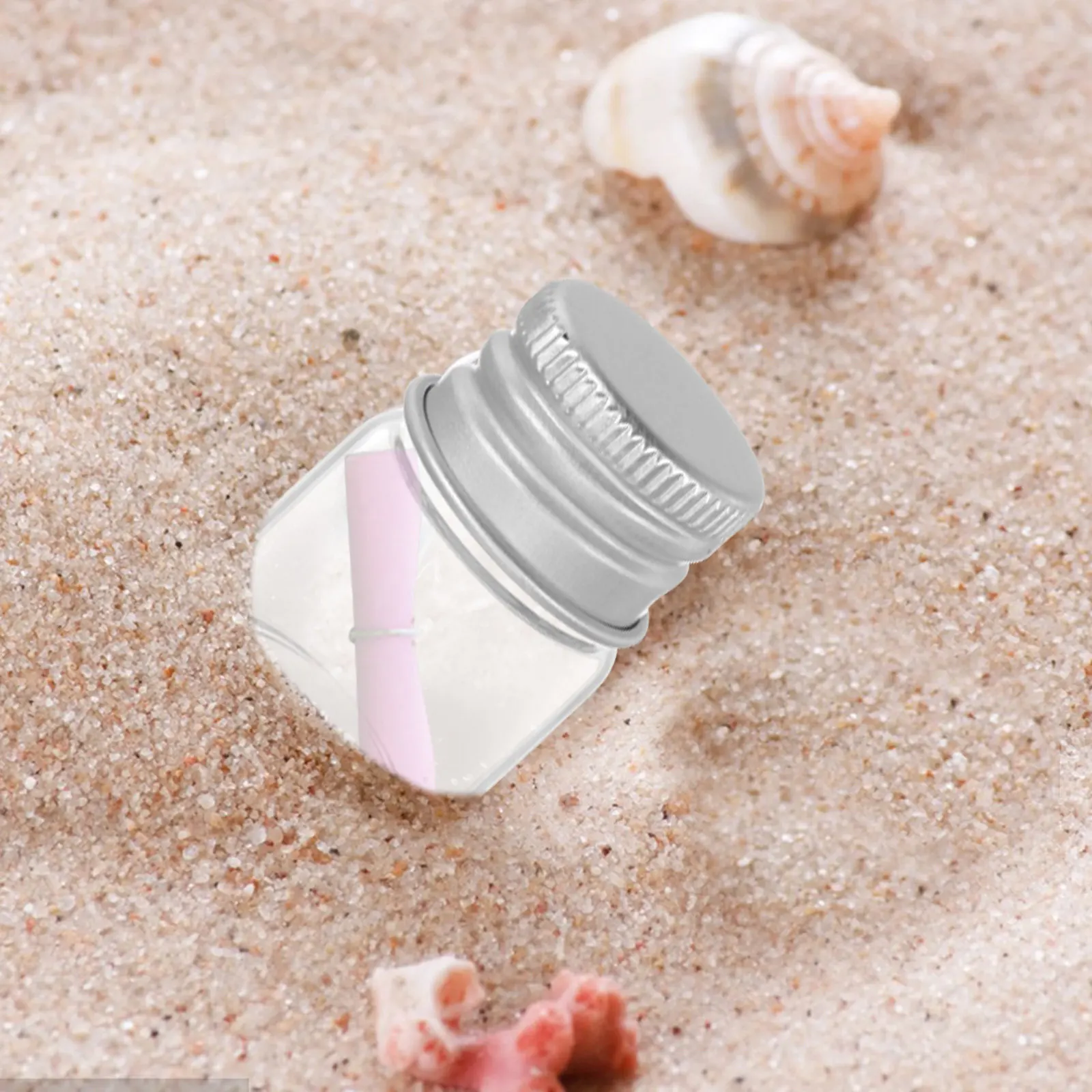 

48 шт. пустых прозрачных стеклянных баночек с алюминиевыми крышками, 5 мл, маленькие цилиндрические флаконы для хранения жидких образцов, для DIY-проектов и сенсорных работ