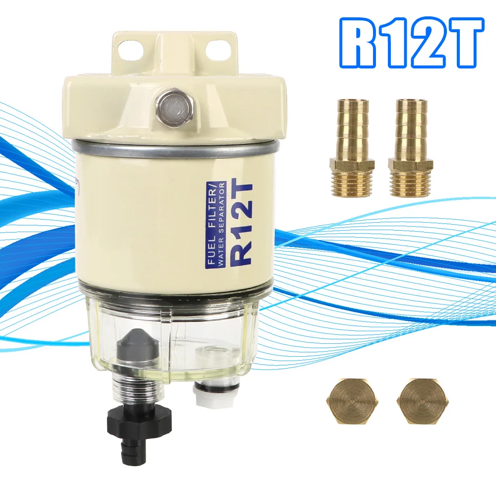 Replaces S3240 120AT NPT ZG1/4-19 R12T Fuel Filter SPIN-ON Water Separator Automotive Parts For Lawn Mower Diesel Engine Boats