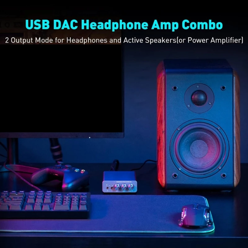 K5Pro Gaming DAC Bộ Khuếch Đại Nghe Mini HiFi Âm Thanh Nổi Digital-to-Analog Bộ Chuyển Đổi Âm Thanh USB Loại C/Quang Bền