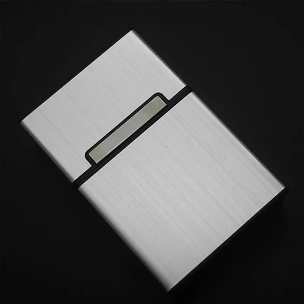 Magnetische Knop Visitekaartje Doos Lichtgewicht Elegant Ontwerp Id Card Case Aluminium Legering Kaart Organizer Naam Kaarthouder