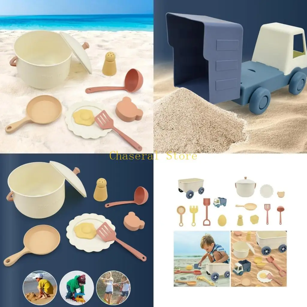E7CE Children's 6/8 Pieces Sand and Water Play Set Digging Sand Beach Toy Set for Ages 3+ Fun Game