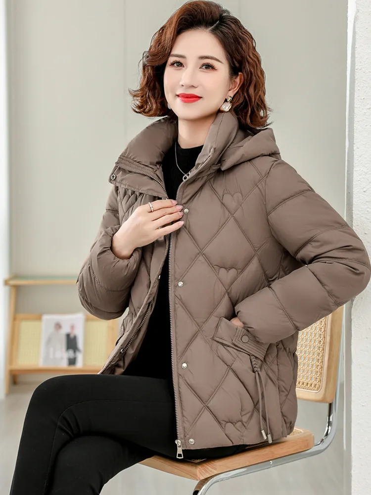 

Легкая хлопковая куртка для женщин: модное зимнее пальто с прочной молнией, съемным капюшоном, удобное, свободного кроя