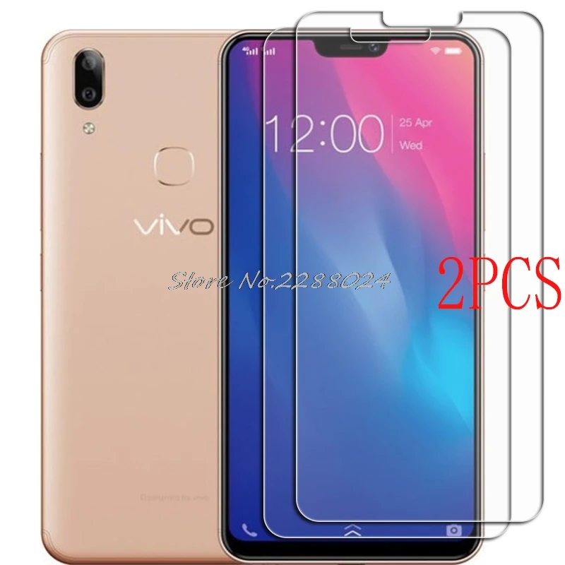 2PCS for Vivo Y85 Tempered Glass Protective FOR Vivo V9 Youth V9 PRO 1723 1727, 1726 6.3